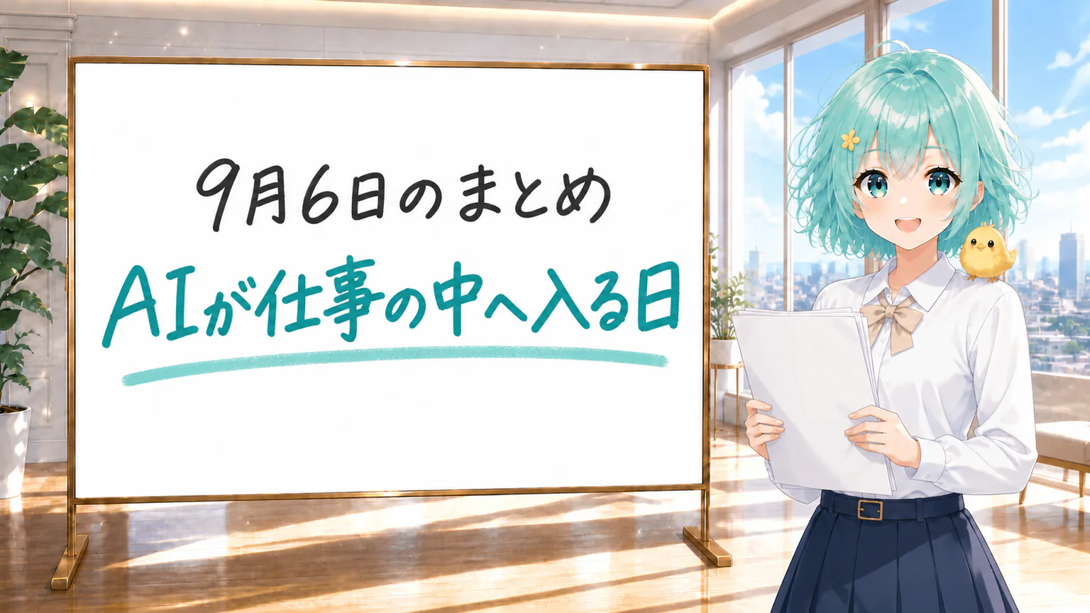 9月6日まとめ／AIが実務の中へ