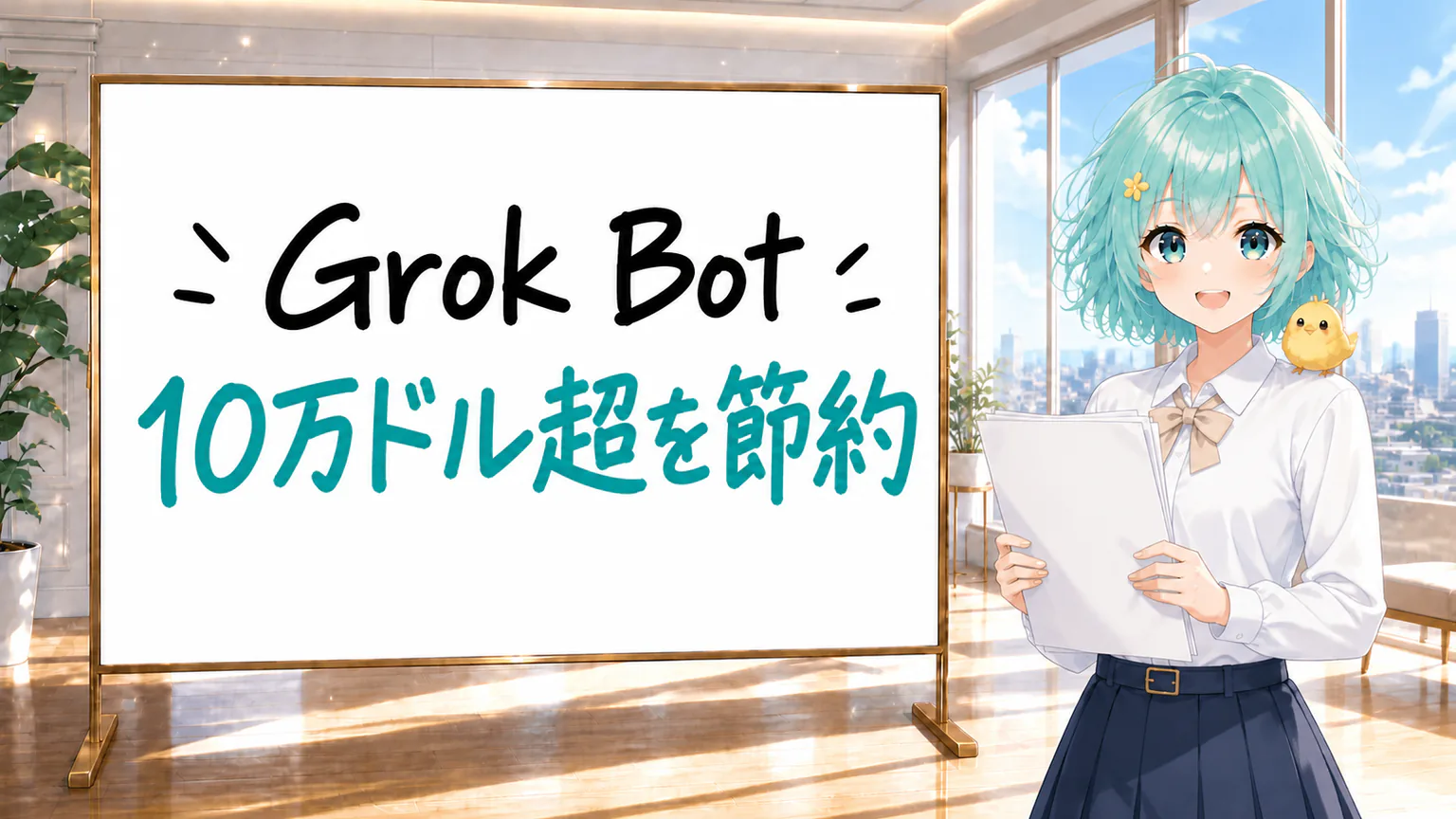 Grok Bot／10万ドル超を節約
