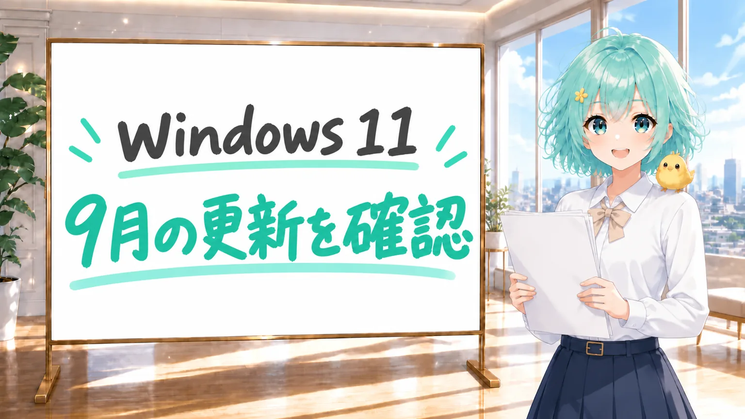 Windows 11の9月更新を確認する図