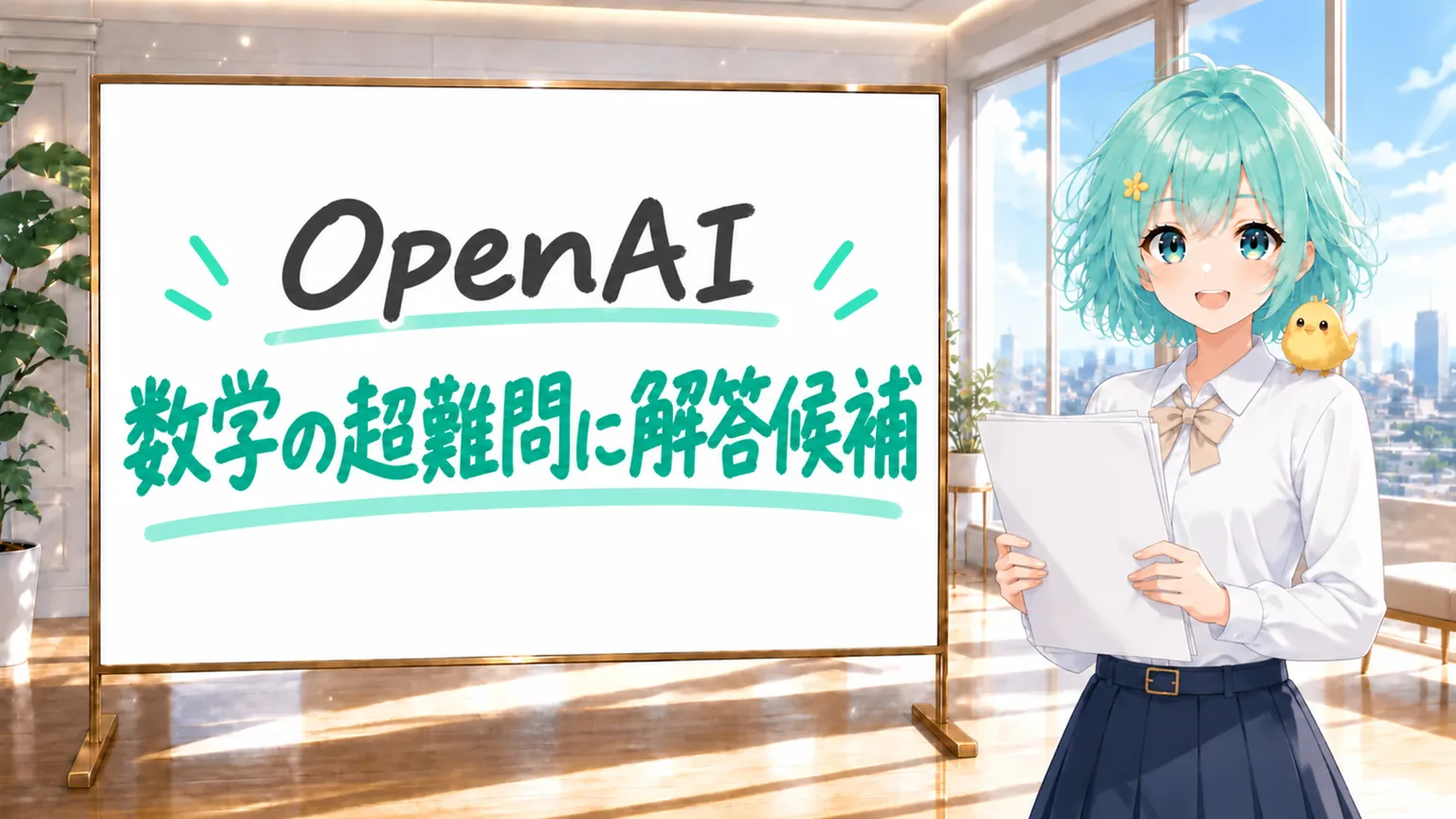 OpenAIが数学の超難問に解答候補を提示したことを紹介する図