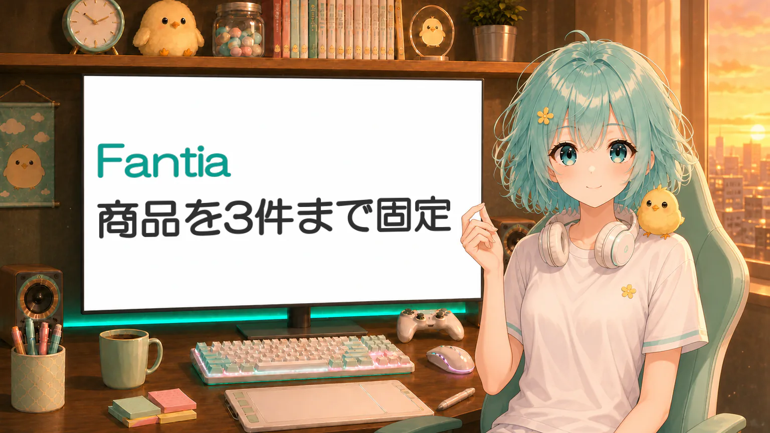 Fantia／商品を3件まで固定