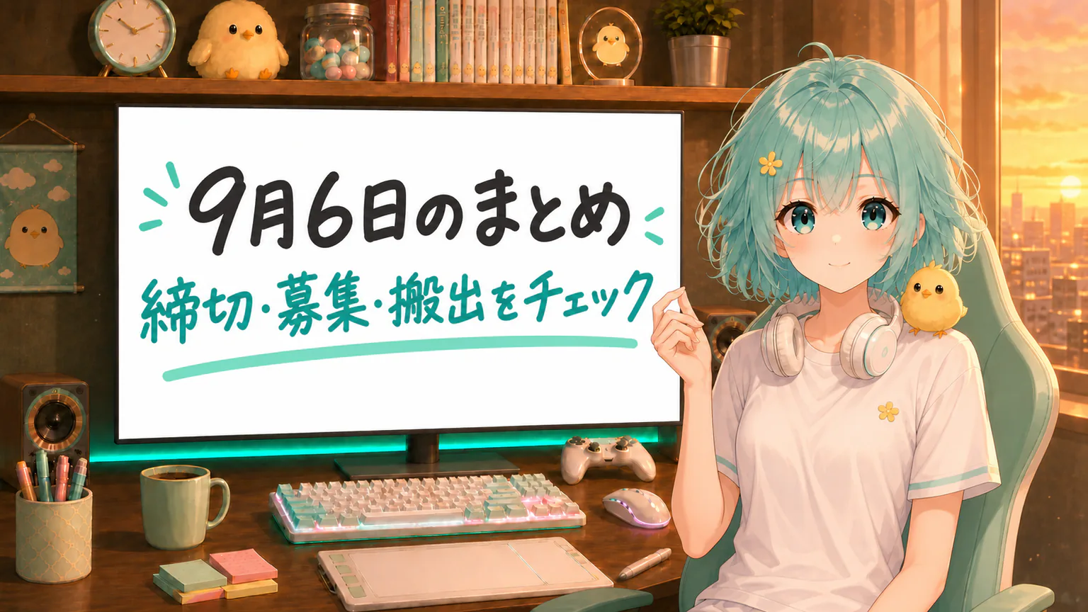 9月6日のまとめ／締切・募集・搬出をチェック