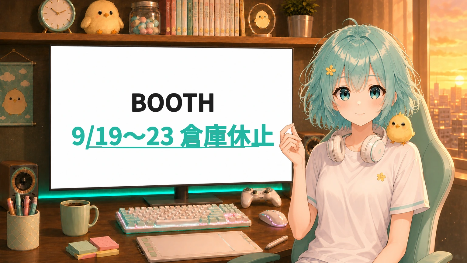 BOOTH／9月19〜23日 倉庫休止