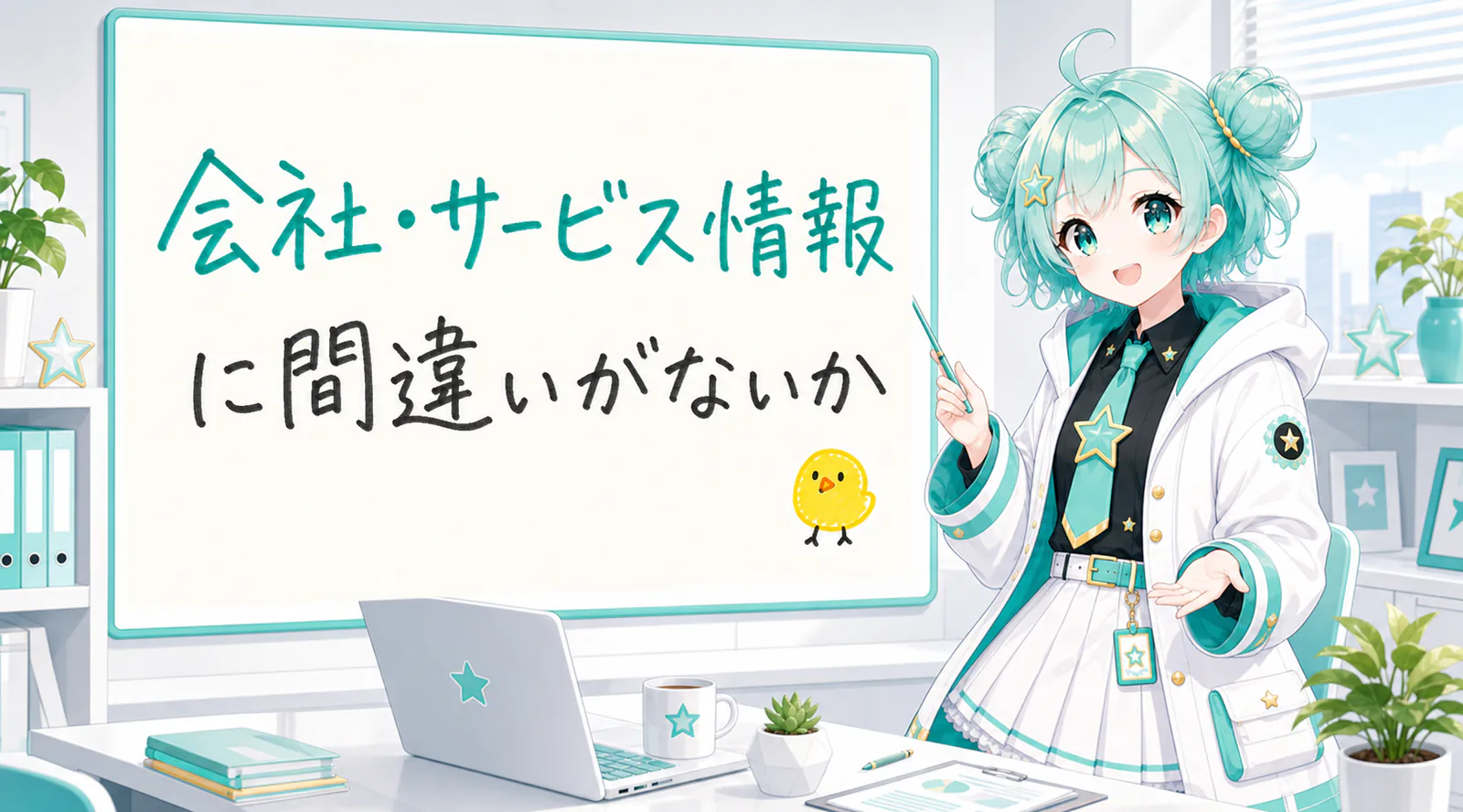 会社・サービス情報に間違いがないか