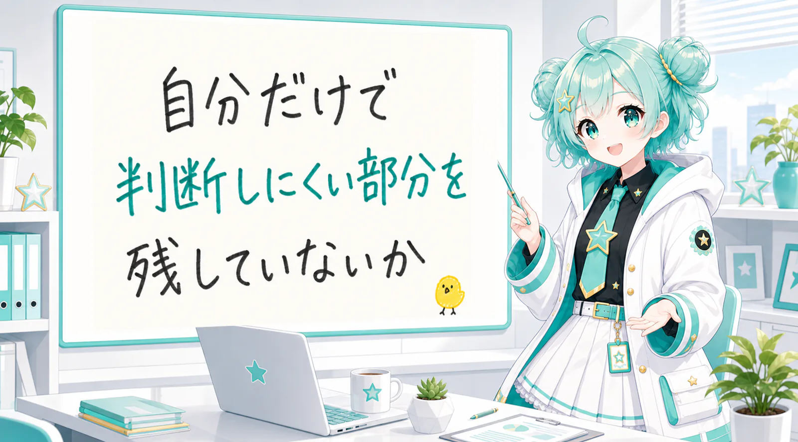 自分だけで判断しにくい部分を残していないか