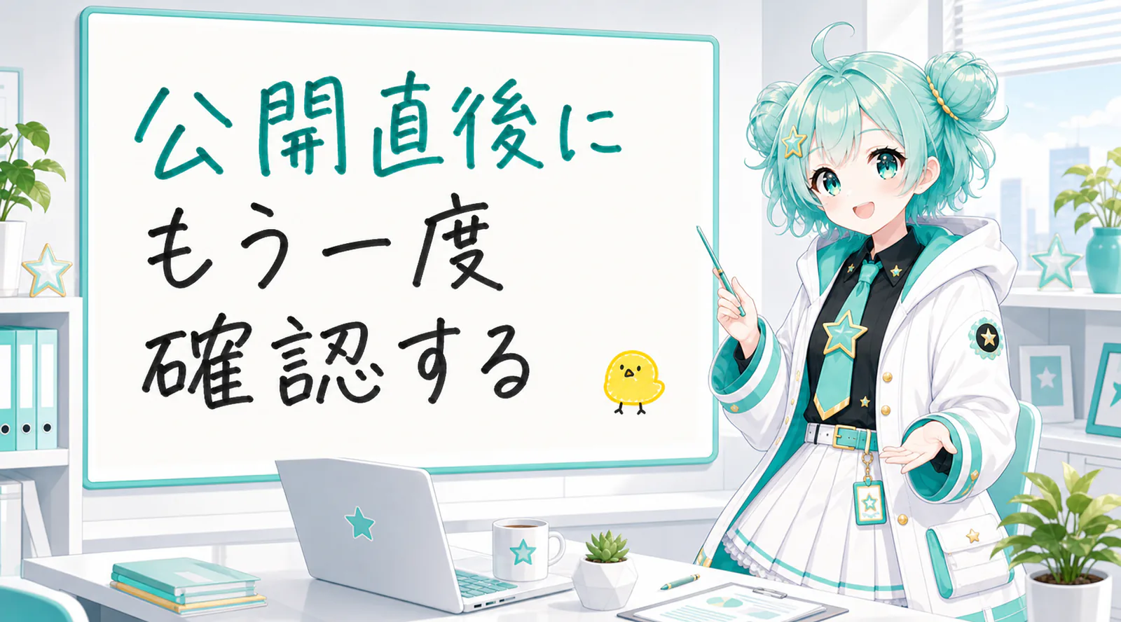 公開直後にもう一度確認する