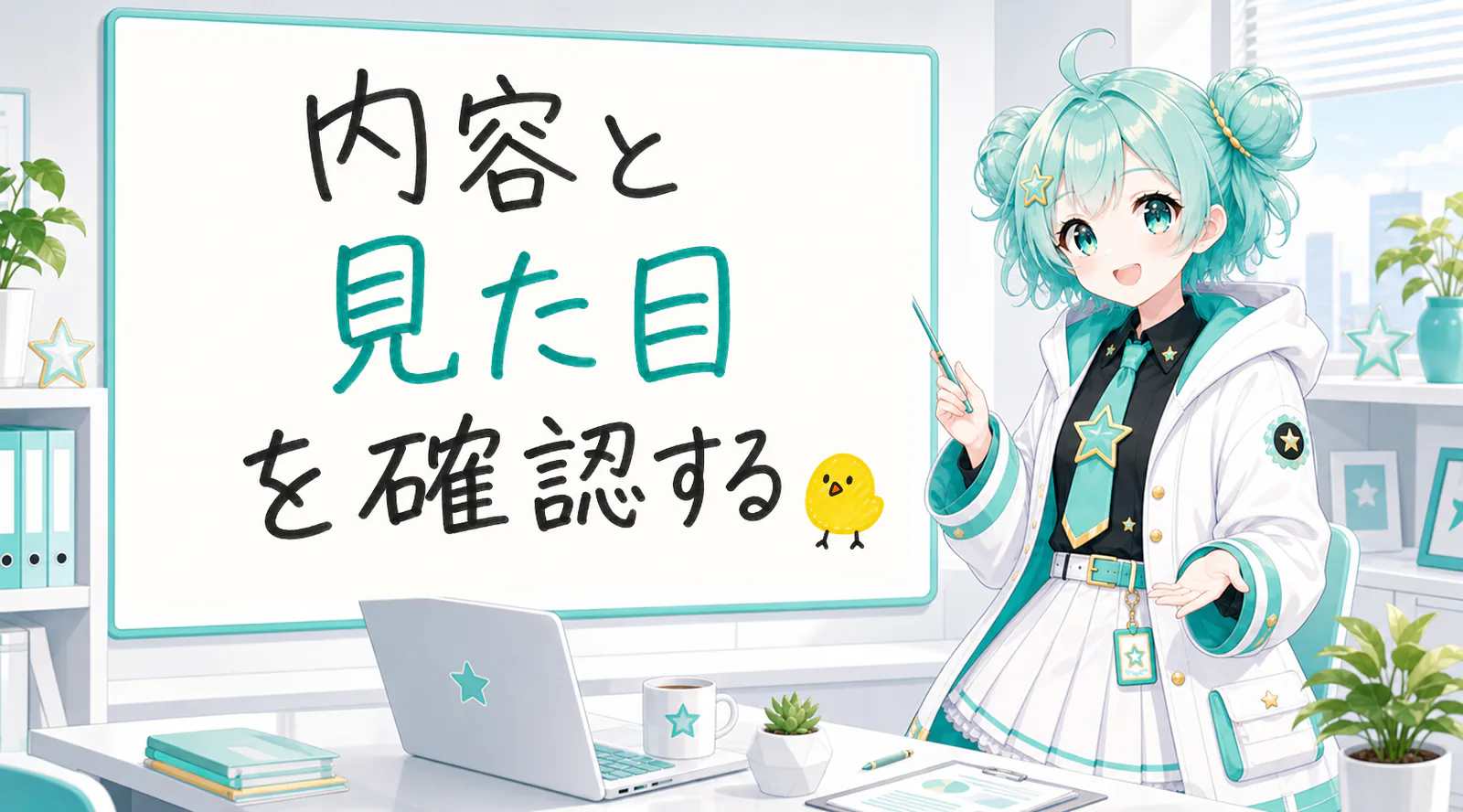 内容と見た目を確認する