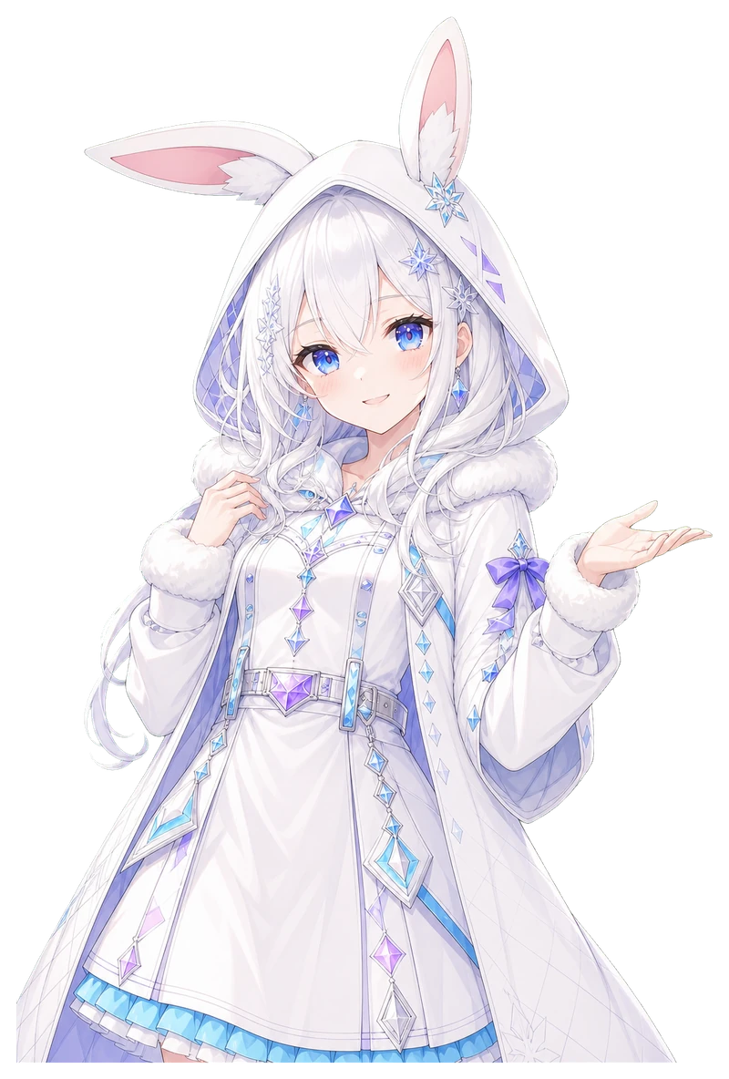 プロフィールを手で案内する羽白ゆき