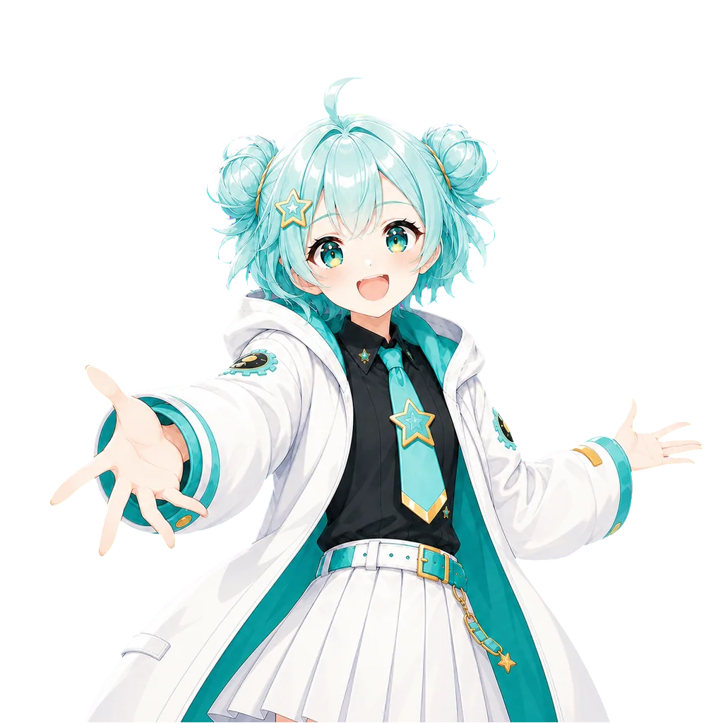 両手を広げて迎えるなのはのイラスト