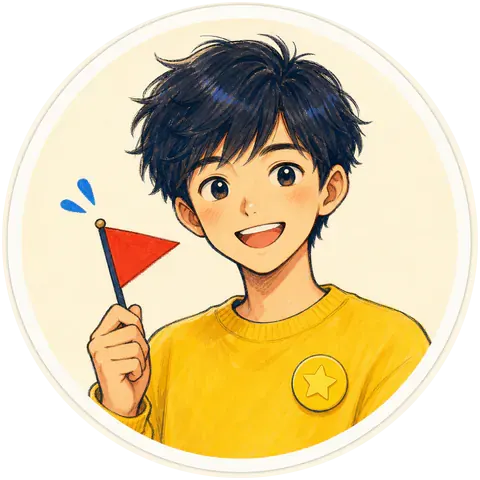 案内係リーダー・ソラの手描き風アバター
